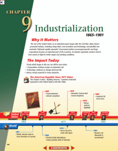 Chapter 9: Industrialization, 1865-1901