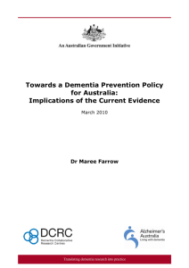 Dementia Risk Reduction Policy Paper