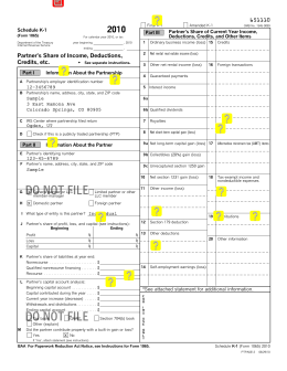 2015 Form 1065 (Schedule K-1)