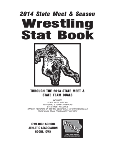 Wrestling Stat Book - Iowa High School Athletic Association