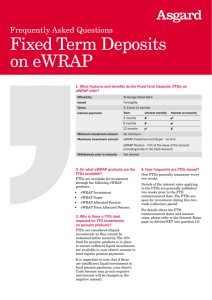 Fixed Term Deposits on eWRAP