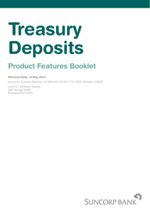 Treasury Deposits