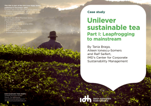 Unilever sustainable tea