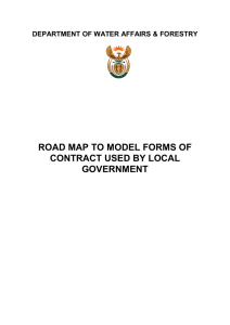road map to model forms of contract used by local government