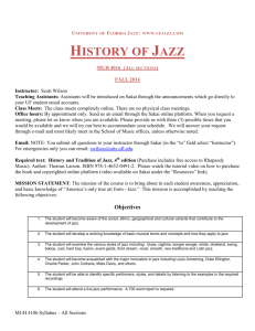 History of Jazz - University of Florida