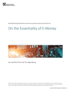 On the Essentiality of E-Money