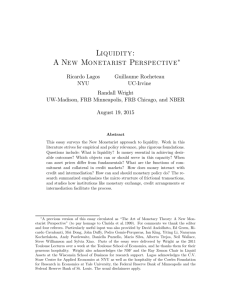 Lagos-Rochetau-Wright "Liquidity: A New Monetarist Perspective"