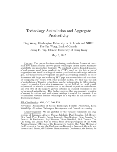 Technology Assimilation and Aggregate Productivity