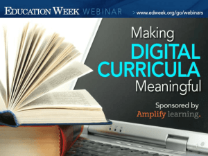 Making Digital Curricula Meaningful Expert