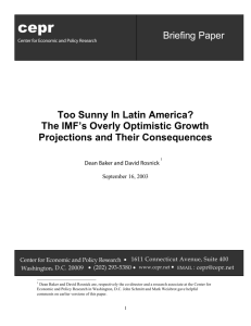 Too Sunny in Latin America?: The IMF's Overly Optimistic Growth