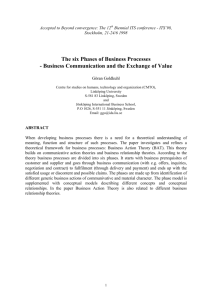 The six Phases of Business Processes