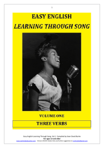 1 Easy English Learning Through Song. Vol.1 Compiled by Sean