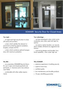 SOMMER Security Door for Closed Areas