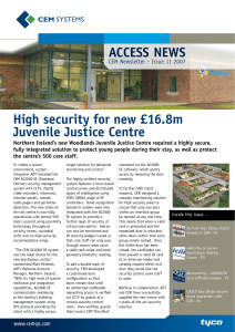 High security for new £16.8m Juvenile Justice Centre ACCess NeWs