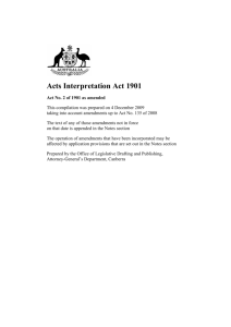 Acts Interpretation Act 1901