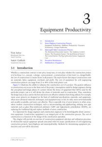 Chapter 3: Equipment Productivity