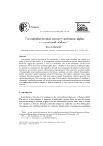 The capitalist political economy and human rights: cross