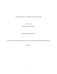 1 Cross-national Differences in Attitudes towards Homosexuality