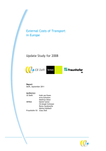 External costs of transport in Europe