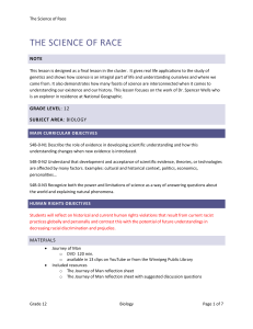 Gr 12 Biology The Science of Race