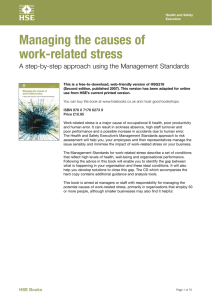 Managing the causes of work-related stress A step-by