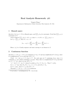 Real Analysis Homework: #1