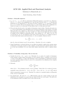 ACM 105: Applied Real and Functional Analysis. Solutions to