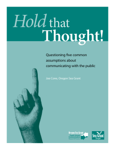 Hold that Thought! Questioning five common assumptions about