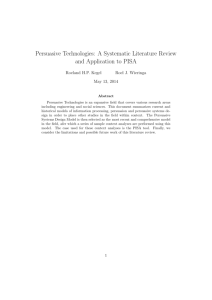 Persuasive Technologies: A Systematic Literature Review and
