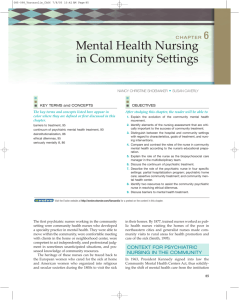 Mental Health Nursing in Community Settings