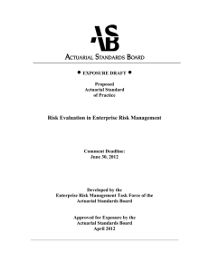 Risk Evaluation in Enterprise Risk Management