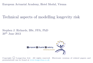 Technical aspects of modelling longevity risk