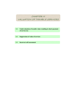 CHAPTER III VALUATION OF TAXABLE SERVICES