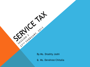 Valuation of Taxable Service.