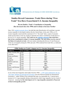 Studies Reveal Consensus: Trade Flows during