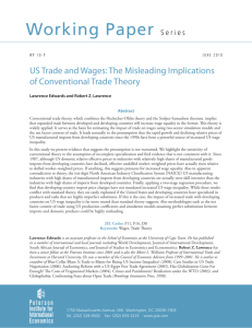 US Trade and Wages: The Misleading Implications of Conventional