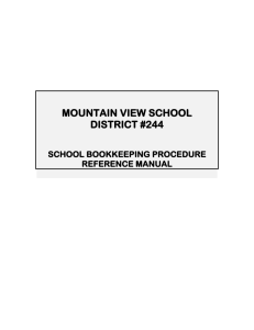 CASH RECEIPTS: - Mountain View School District 244