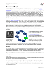 What is Business Impact Analysis?