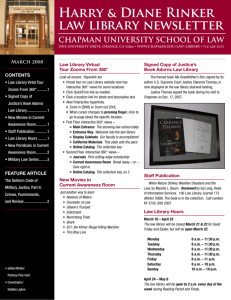 Harry & Diane Rinker law library newsletter
