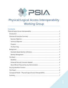 Physical/Logical Access Interoperability Working Group