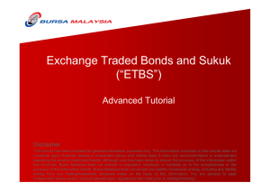 Exchange Traded Bonds and Sukuk (“ETBS”)