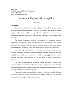 MGT 294 – Intellectual Capital and Intangibles