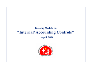 “Internal/ Accounting Controls”