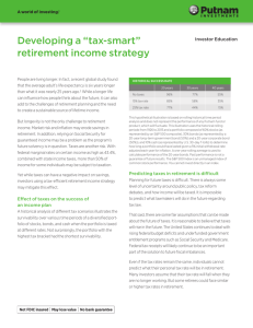 Developing a ""tax-smart"" retirement income strategy
