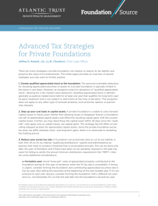 Advanced Tax Strategies for Private Foundations