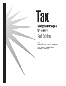 Tax management strategies for farmers