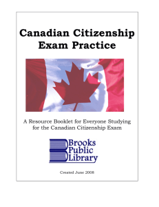 Canadian Citizenship Exam Practice