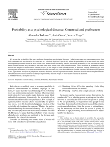 Probability as a psychological distance
