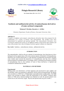 Synthesis and antibacterial activity of semicarbazone derivatives of
