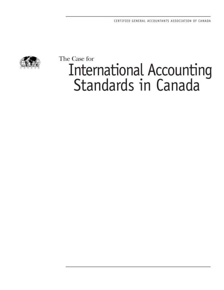 The Case For International Accounting Standards In Canada